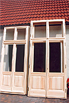 2-flüglige Balkontür mit Oberlicht in Kastenbauweise